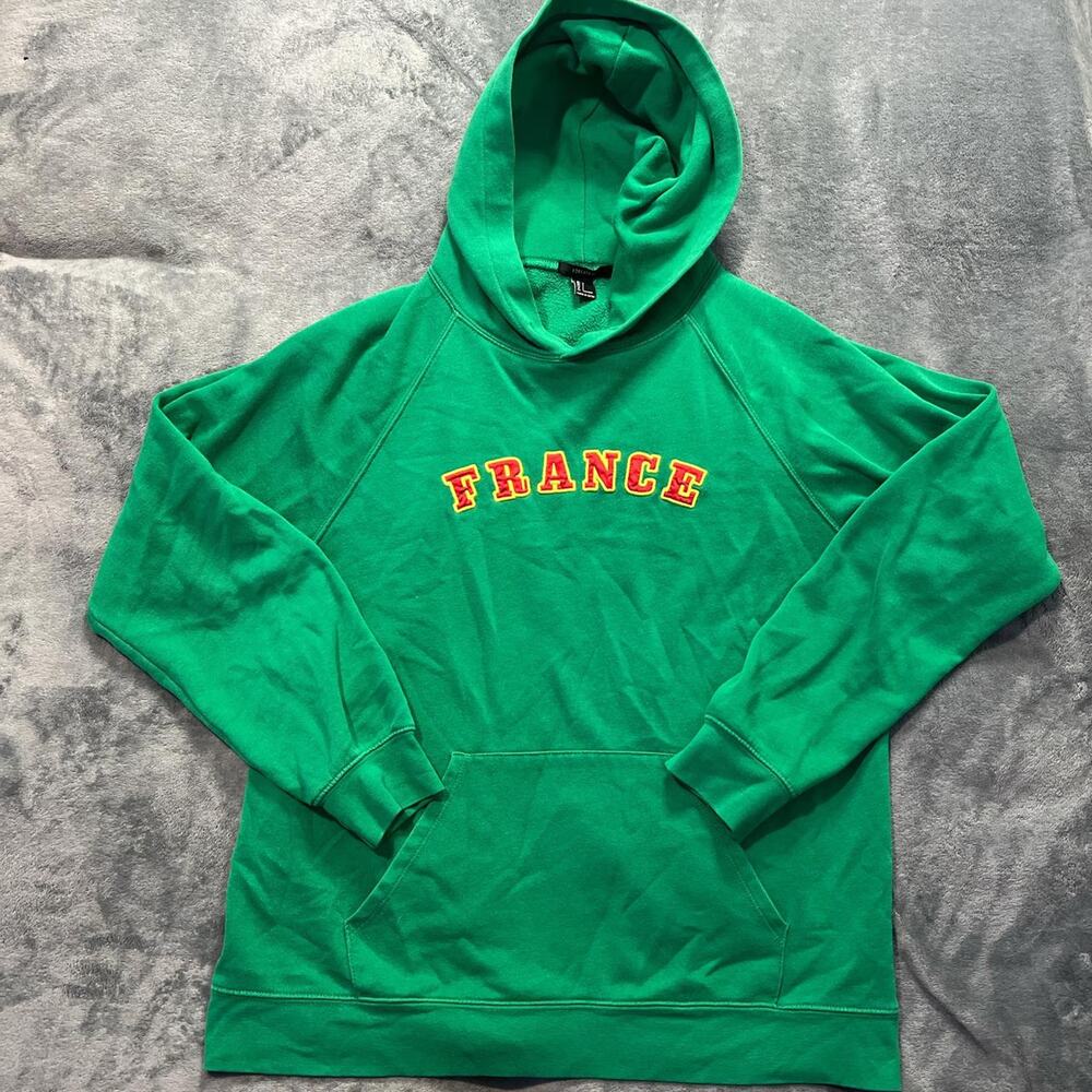 Green france hoodie forever 21